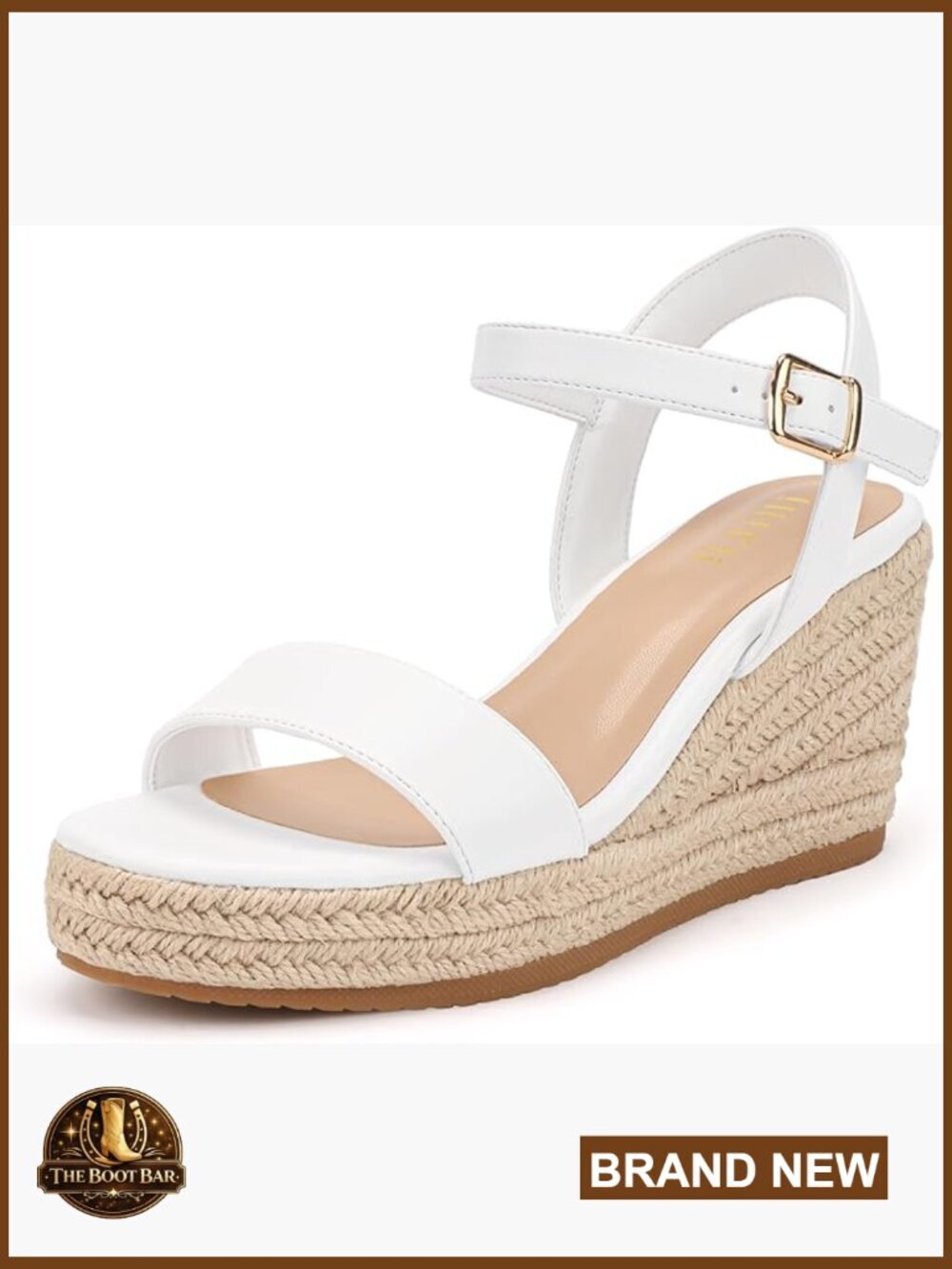 Espadrille Wedge Sandals Platform Open Toe Dressy Mid Heels Adjustable Ankle